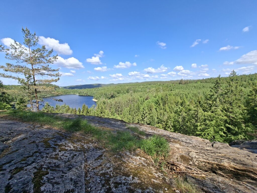 Wandern in Schweden . Unterwegs mit Hund und Camper in Schweden